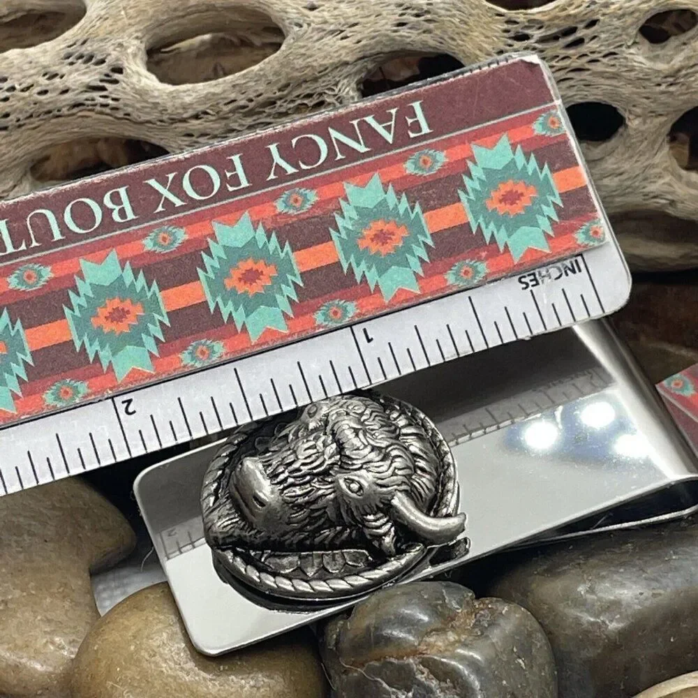 Money Clip Stainless Steel Quality Wedding Party Gift Buffalo Southwest western